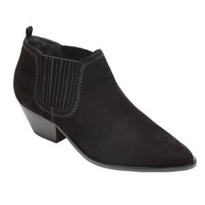 NWOT Schutz Jacqueline Black Suede Pull On Bootie - 7.5‎
